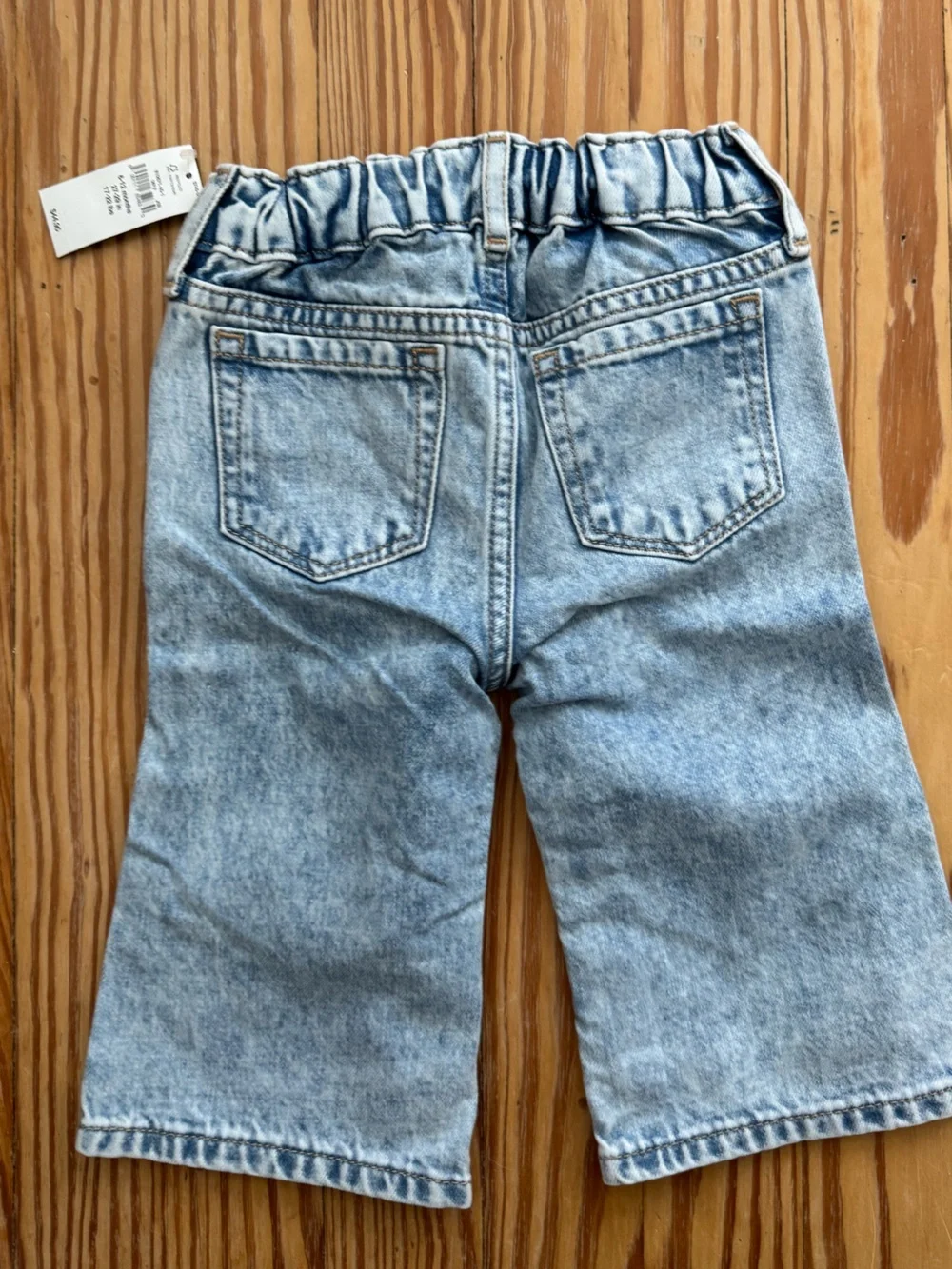 Gap wide leg jeans for toddler, with snaps for easy change, 6-12 months, NEW